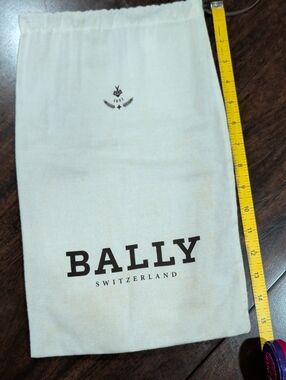 Bally Cream Drawstring Logo Dust Bag